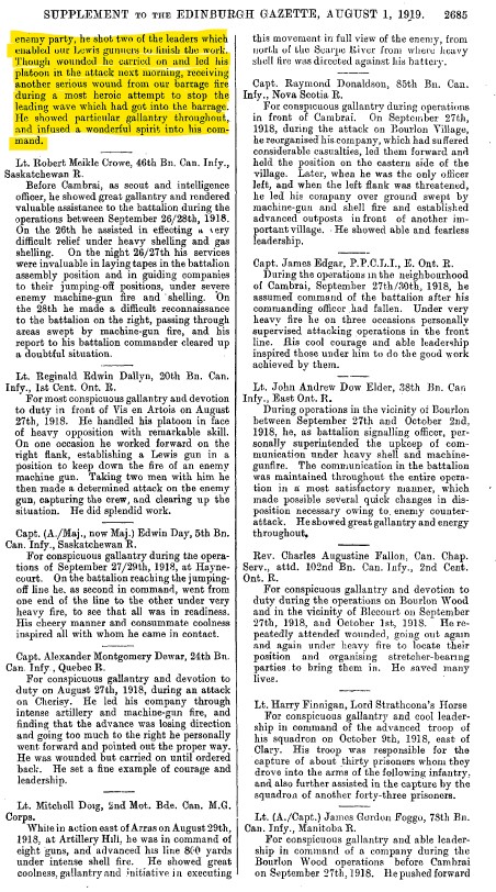 Edinburgh Gazette, August 1, 1919 (part 2)